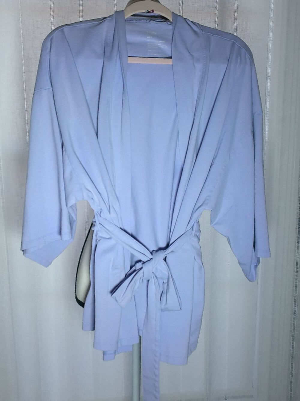 STORQ NWOT 1/2 Sleeve Open Front w/Belt Cloud Lavender Maturnity NursingRobe 3X